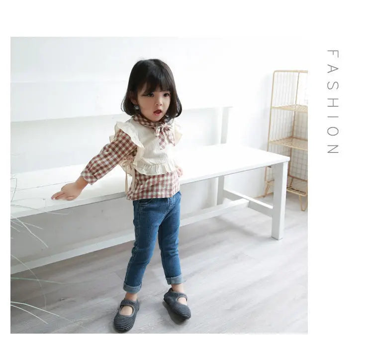 2024 primavera otoño niñas niños pantalones vaqueros casuales pantalones bebés niños pantalones vaqueros populares