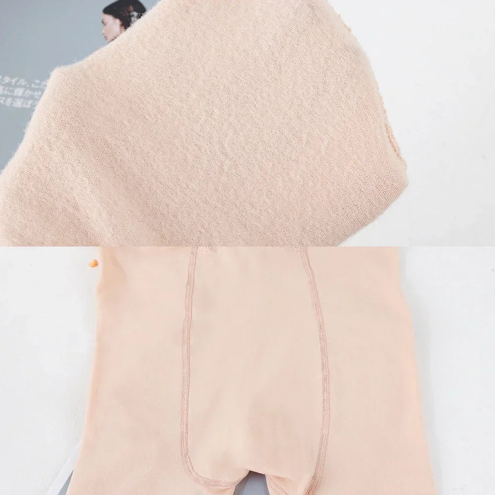 Women's Thermal Winter Tights Fleece Lined Sheer Velvet Pantyhose Thick Warm Leggings with Plush Inner Layer