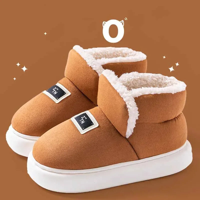 Fashion Winter Women Boots 2025 New Men Cotton Boots Outdoor Snow Boots for Female Soft Sole House Shoes Non-Slips Shoes