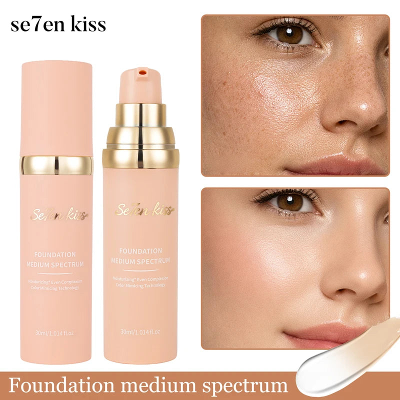 Color Changing Liquid Foundation, Waterproof and Sweat Resistant, Durable Formula, Light Fitting, Natural Makeup Effect