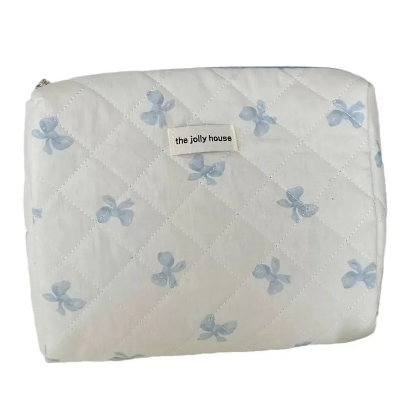 Large Capacity Makeup Bag Bow Print Cosmetics Bag Sundry Storage Bags Organizer for Travel Toiletries neceser Pouch косметичка