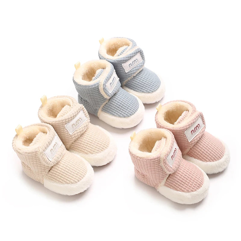 Winter Boots For Baby Boys And Girls Snow Soft Sole Anti Slip And Warm Flat Shoes Baby's First Walking Baby Shoes Boots 0-18