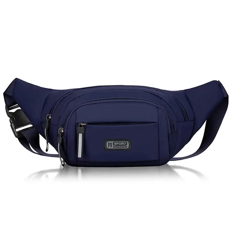 Men's Large Capacity Fitness Waist Pack Portable Anti Theft Ultra Thin Small Chest Bag Sports Outdoor Leisure Running Waist Bag