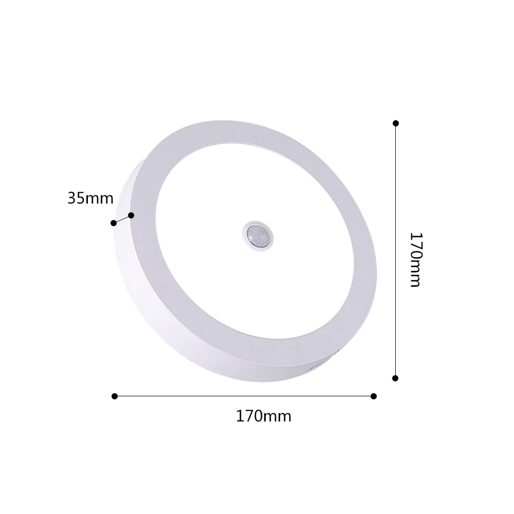 SANDIY Ceiling Lights Motion Sensor LED Panel Lights Smart Ceiling Lamp 6W 12W 24W for Foyer Kitchen Hallway Luminarie AC85-265V