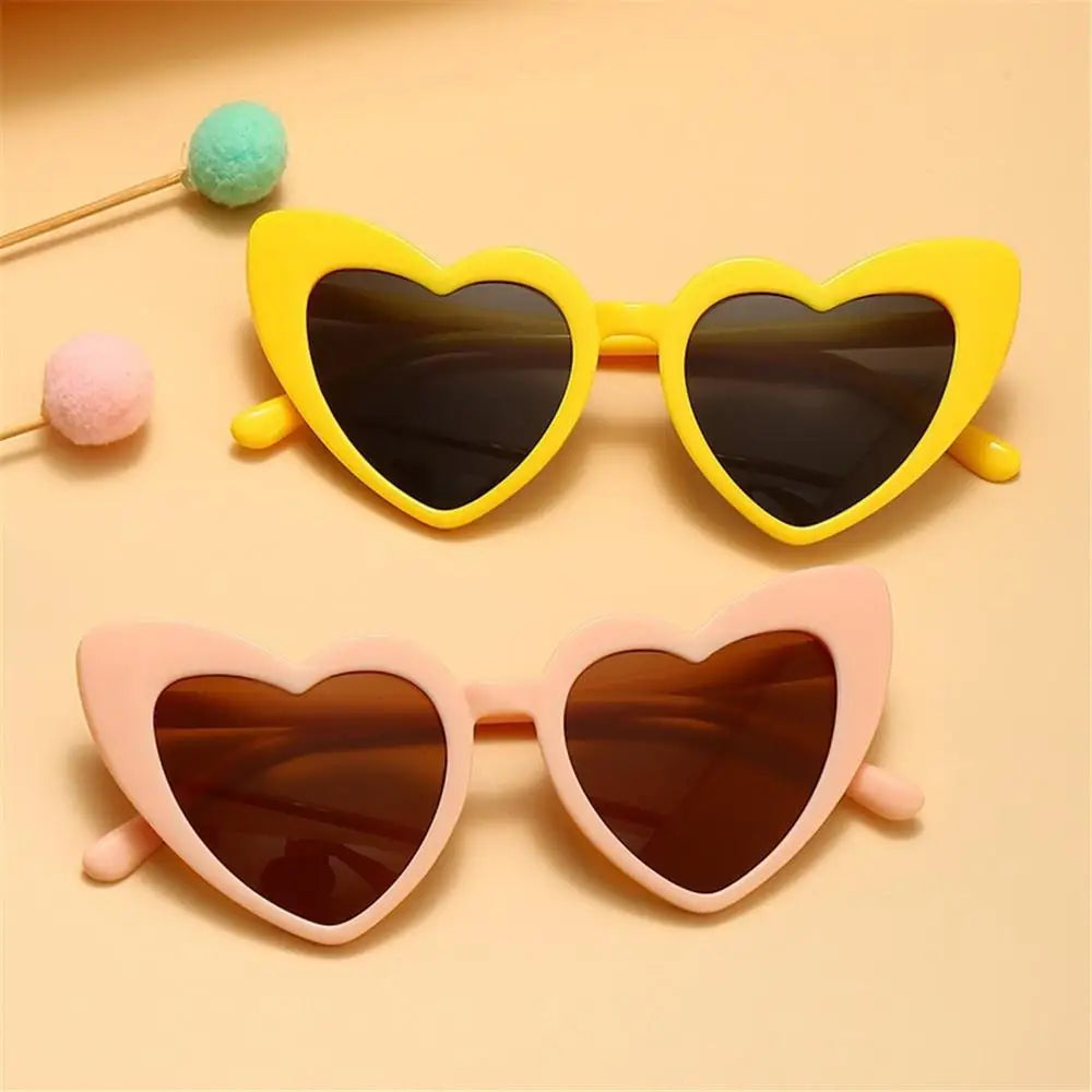 3-9 Years Pink Heart-Shaped Heart Sunglasses Toddler Sunglasses Kids Sunglasses Glasses