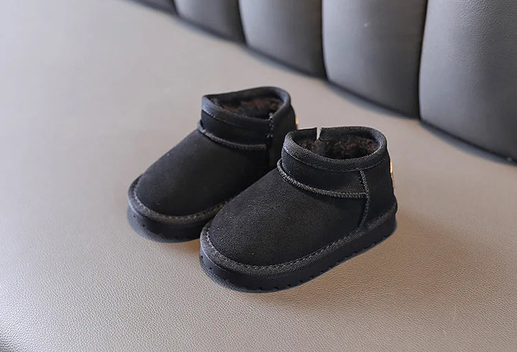 Children Snow Boots Girls Fashion Warm Plush Winter Boots Boys Wearable Soft Sole Snow Boots Size 15-30