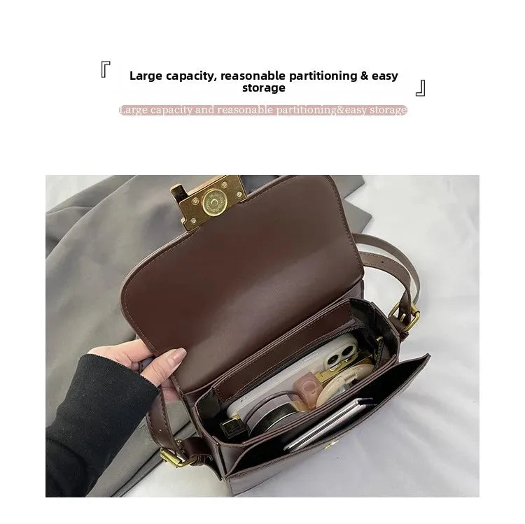 Fashion RetroSingle Shoulder BagsFor WomenCasual CommuterSmall Square BagsCrossbody BagHigh Sense Versatile Handbags