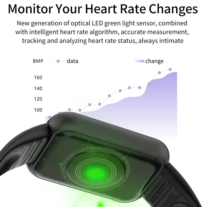 Smart Bracelet Smart Watches Men Women Gifts Sports Blue Tooth Band Heart Rate Blood Pressure Fitness Tracker For Android IOS