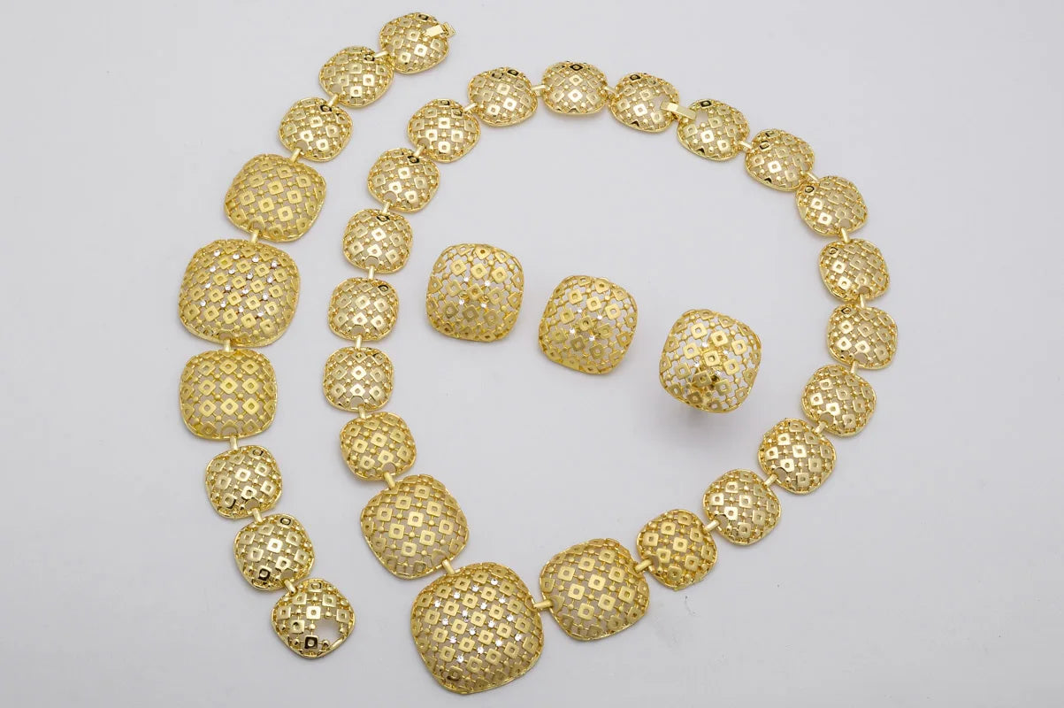 ZEADear Jewelry Sets Egg Shape Bridal Wedding Earrings Necklace Bracelet Ring Gold Plated Anniversary Jewellery Wholesale Gift