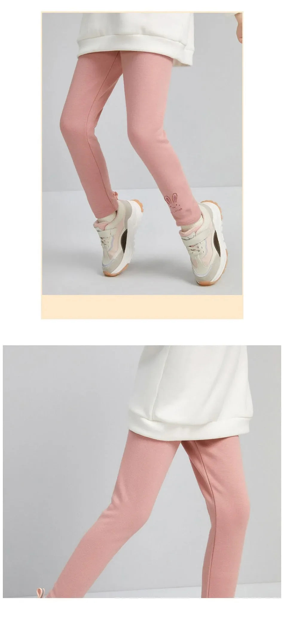 Clearance_3-8 Years Girl Leggings Baby Bunny Pants Kids Autumn Winter Thermal Tights Children Fleece Lined Fashion Trousers Casu