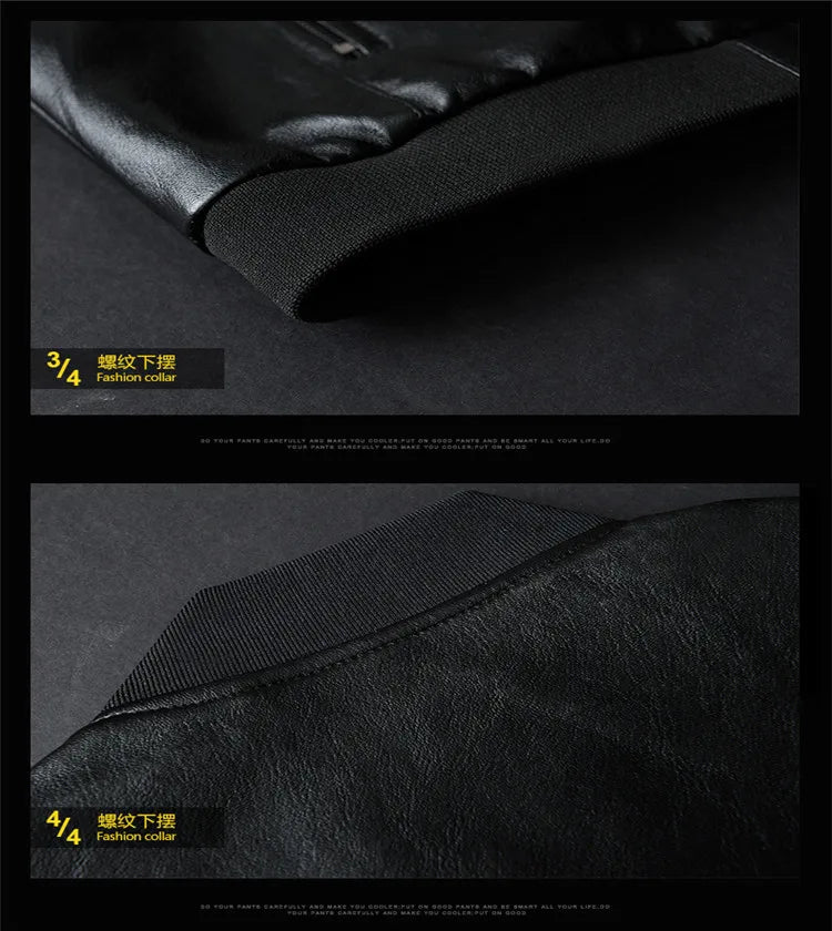 Men's Jackets Men's Spring Autumn Leather New Popular Korean Style Slimming Trends