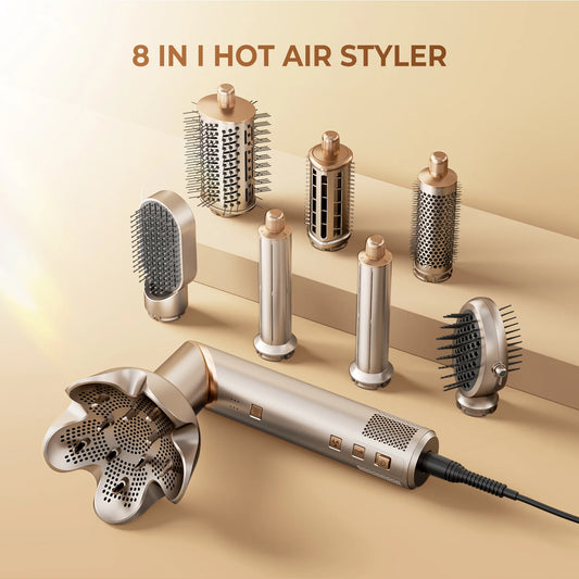 Hair Dryer 8 in 1 Hair Styler Tools Complete Set Salon Brushless Motor 110000rpm Professional Blower Dryerr With Comb