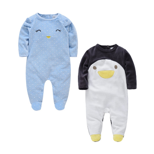 Newborn Baby Pajamas Animal Cartoon Onesie One Piece Jumpsuits Kids Overalls Boys Sets Girl Autumn Winter Sleepwear Christmas