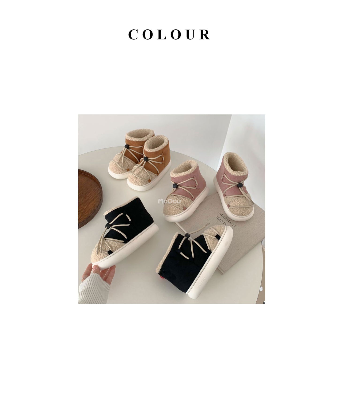 Winter New Warm Snow Boots 2025 Fur Design Women Short Boots Non-slip Light Comfortable Child Home Slippers High Top Shoe