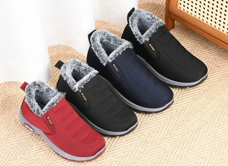 New Winter Snow Boots Outdoor suede anti slip shoes Men Casual Warm Fur Boots Comfortable elderly cotton shoes Zapatos Hombre