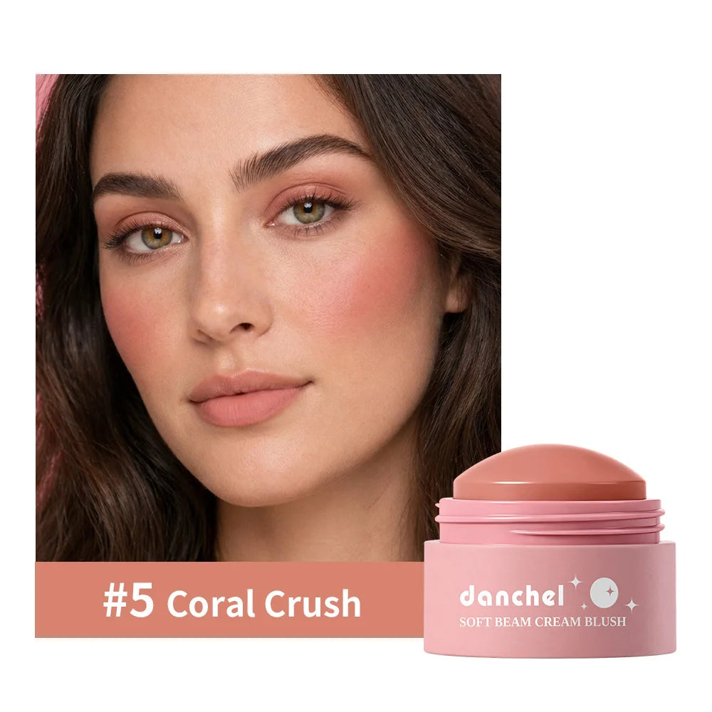 Natural Looking Matte Blush Stick Waterproof Long Lasting Hydrating Blendable Cream Blush Balm Lightweight Cheek Makeup Cosmetic