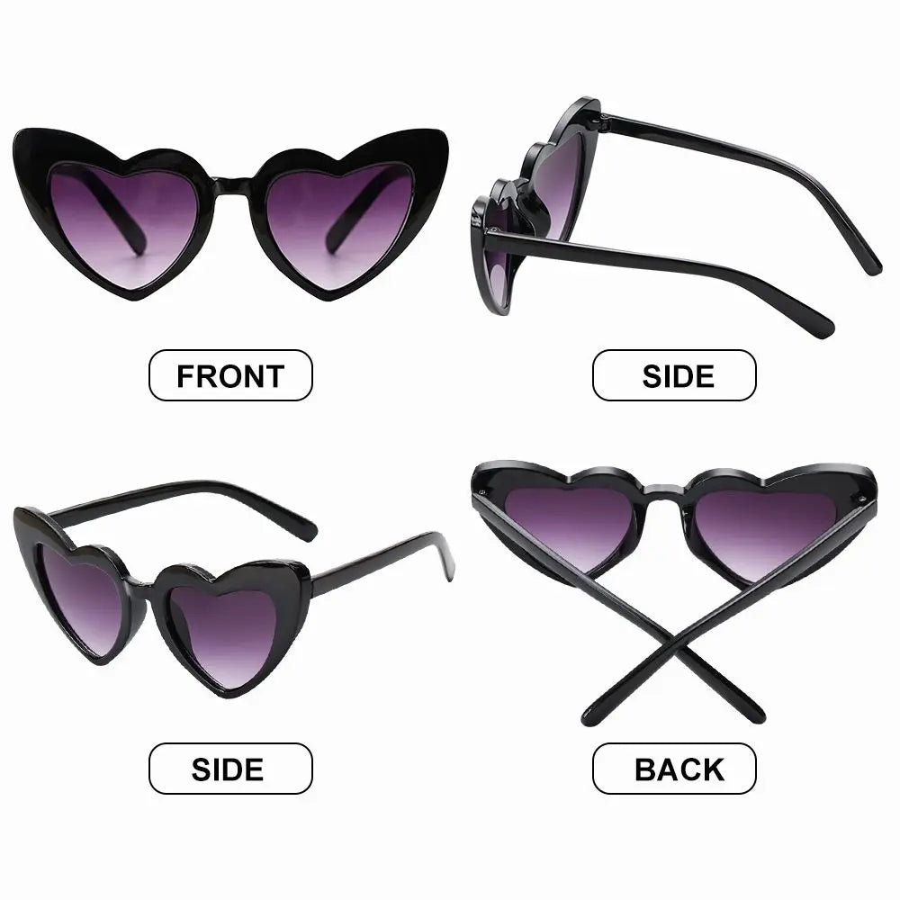 Boys Girls Vintage Pink Kids Sunglasses Glasses Heart Sunglasses Toddler Sunglasses For 3-9 Years