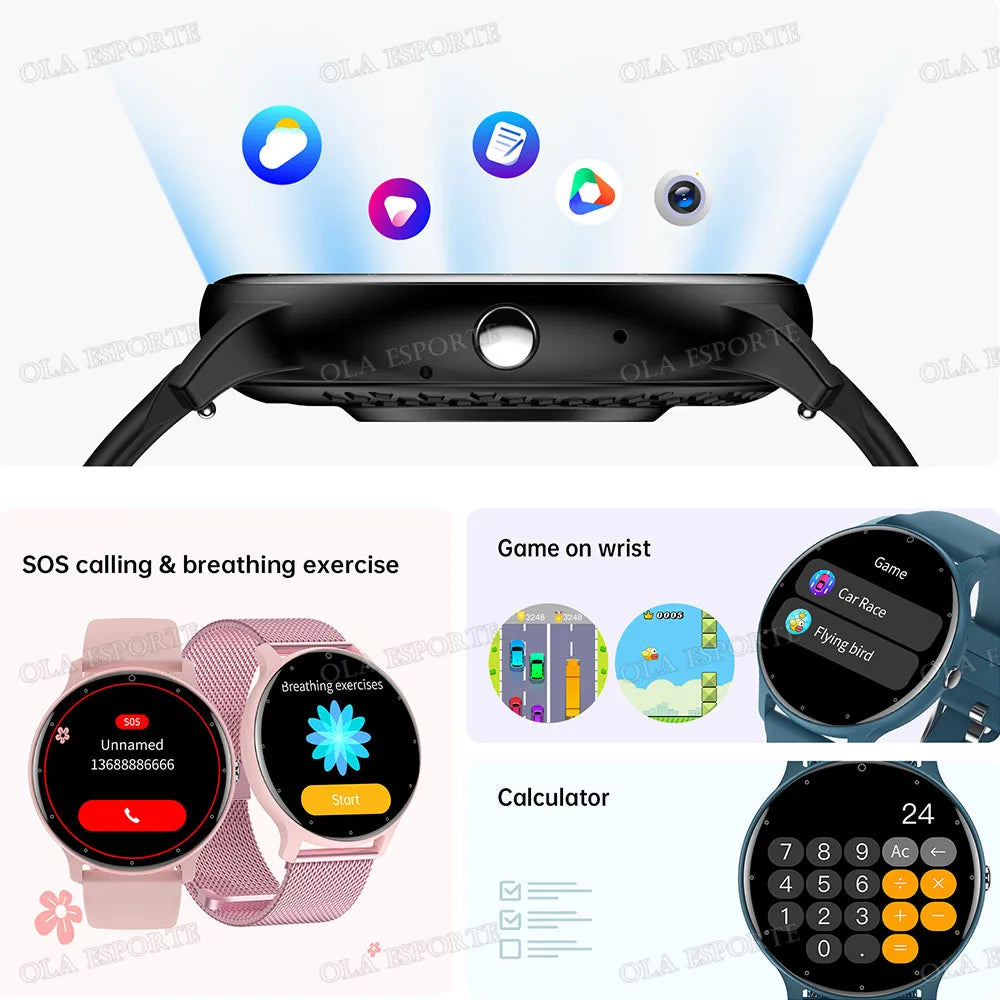 2026 smart watch HD  touch screen ，5ATM waterproof，remote control，GPS tracking，heart rate monitor smartwatch for ios Andriod