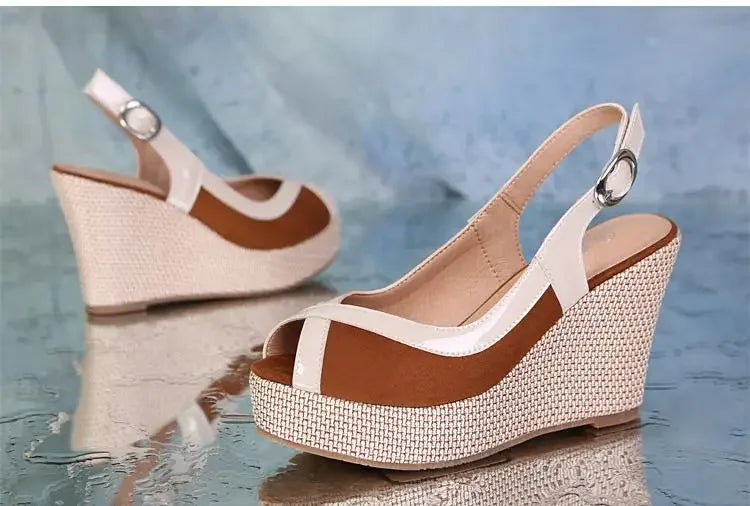 Size 33-40 Summer High Heel Wedges Sandals Female Peep Toe Leisure Platform Sandals Women Shoes
