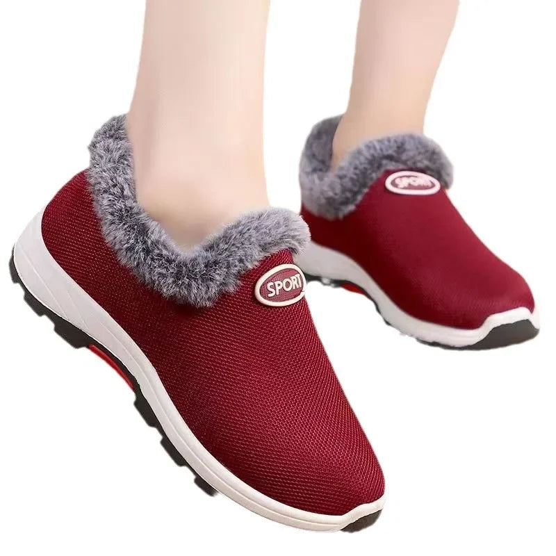 Waterproof Winter Boots for Women 2026 New Plush Snow Boots Women Ankle Boots Warm Black Couple Cotton Couples Platform Shoes