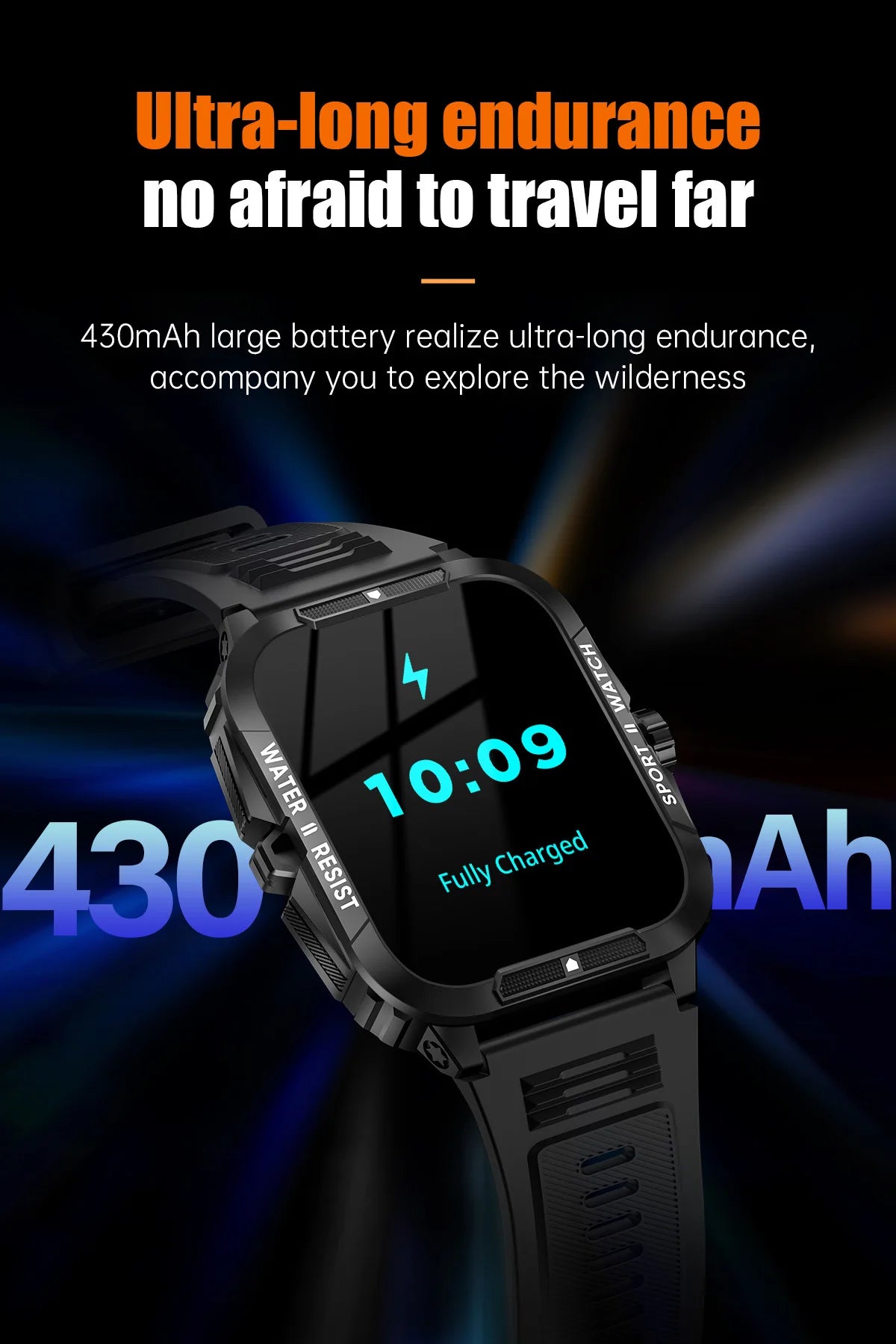 COLMI P76 1.96" Outdoor Military Smartwatch Men Bluetooth Call Smart Watch 3ATM IP68 Waterproof Sports Fitness Watches