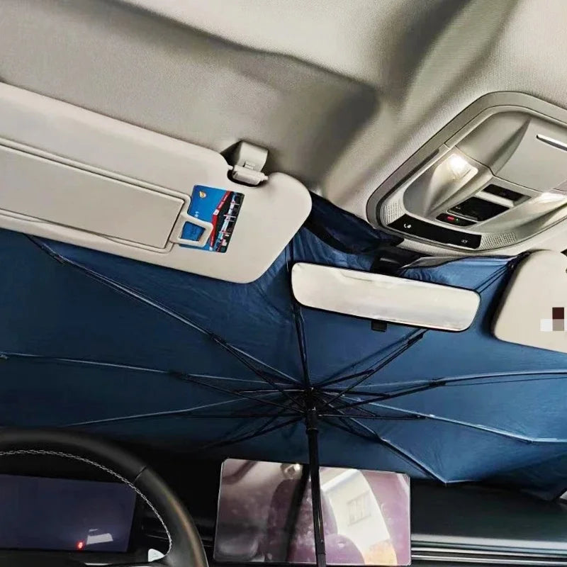 Car Windshield Sunshade Umbrella, Retractable Sun Protection Umbrella for Summer
