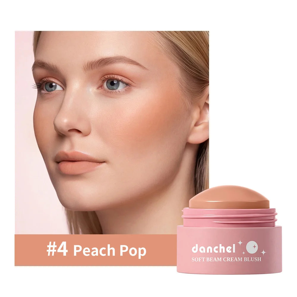 Natural Looking Matte Blush Stick Waterproof Long Lasting Hydrating Blendable Cream Blush Balm Lightweight Cheek Makeup Cosmetic