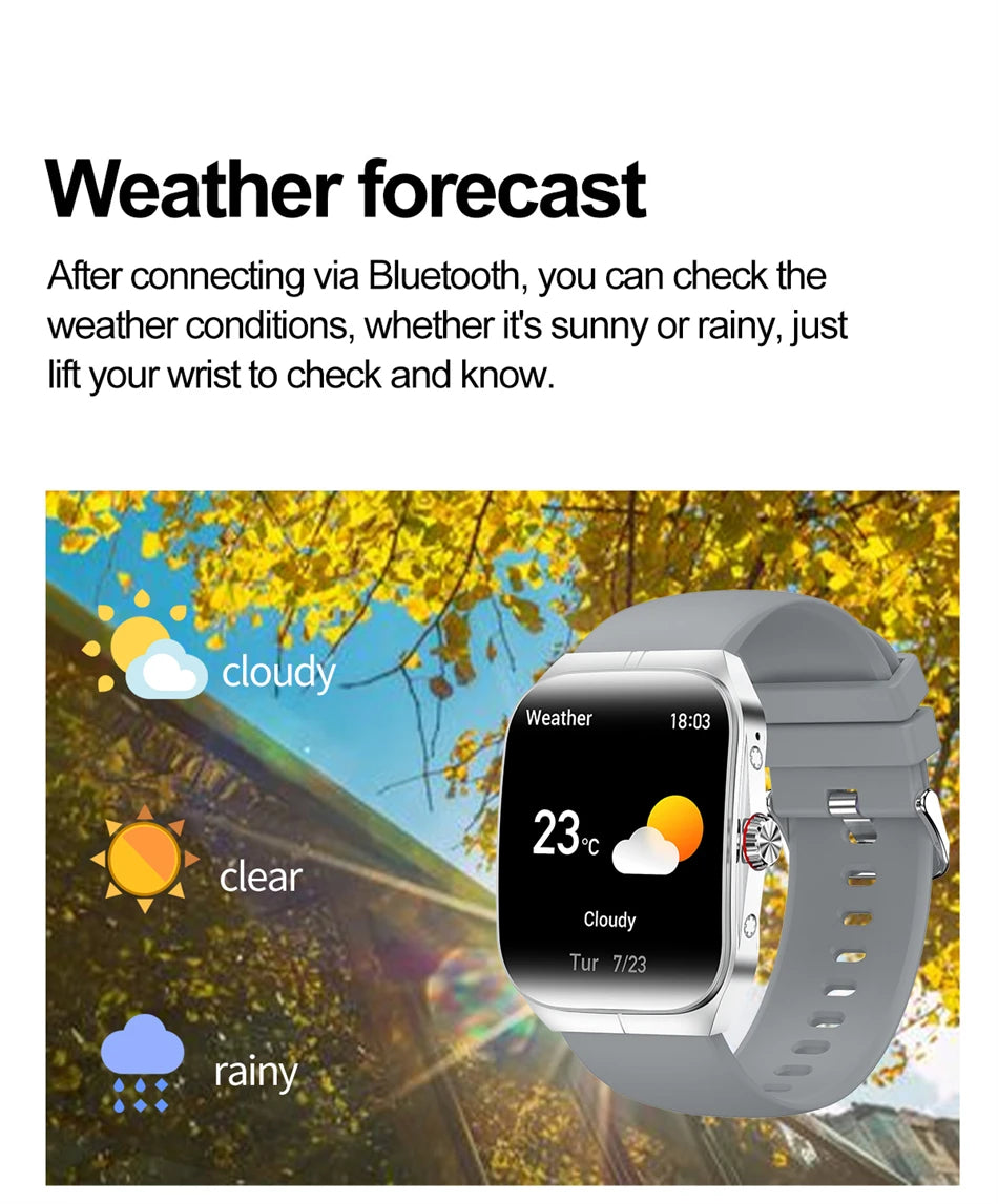 Smart Watch 1.95''AMOLED Curved Display BT Call NFCHeart Rate Monitor Multi-Sport Modes Fitness Tracker Smartwatch for Men Women