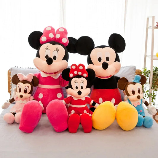 Disney Large Couple Mickey Minnie Doll Mickey Mouse Plush Toy Girlfriend Girl Cute Kid Children's Birthday Gift