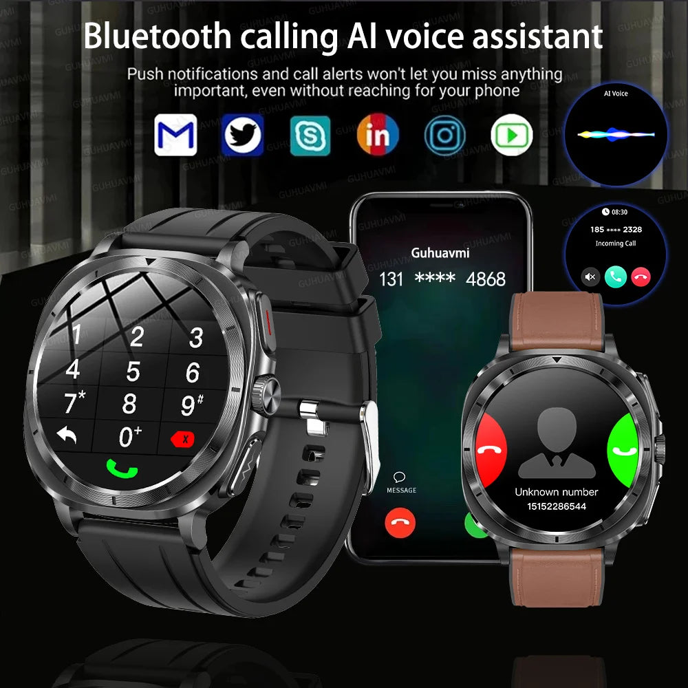 New Clinical level Smart Watch Men NFC ECG+PPG Organ monitor Blood Lipids Uric Acid Bluetooth Call Health Laser Therapy watches