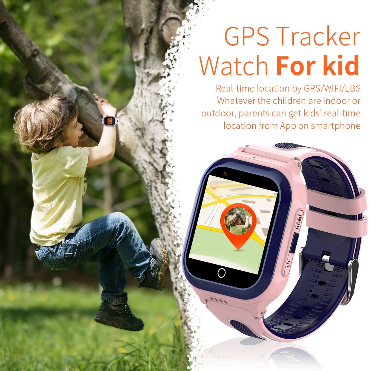 Wonlex Smart Watch Kids GPS WIFI LBS Positioning Tracker 4G Video Camera Voice Chat KT24S GEO Fence Location Child Smart-Watches