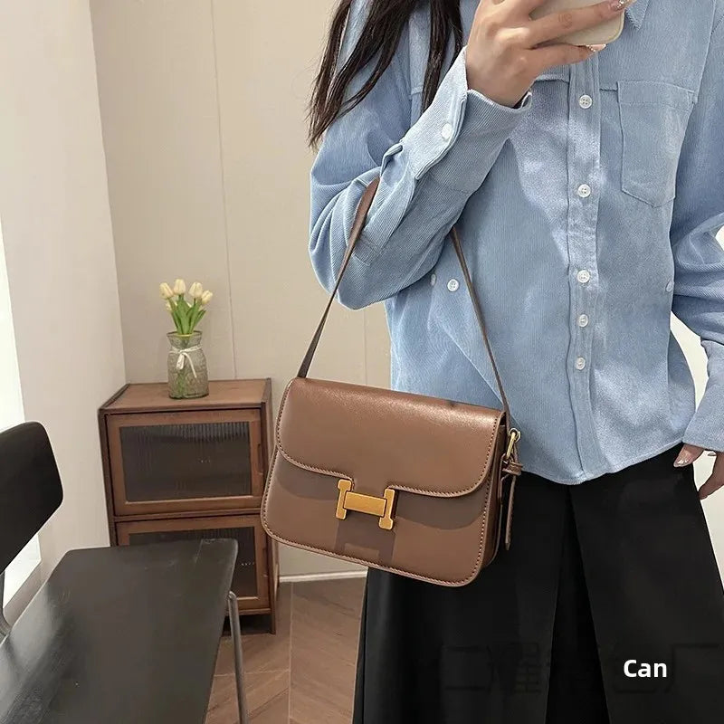 Fashion RetroSingle Shoulder BagsFor WomenCasual CommuterSmall Square BagsCrossbody BagHigh Sense Versatile Handbags