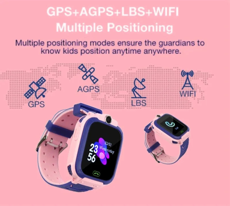 Smartwatch Wrist Kids Smart Watch For Children Electronic Digital Connected Wristwatch Clock Boy Girl Child GPS Tracker On Hand