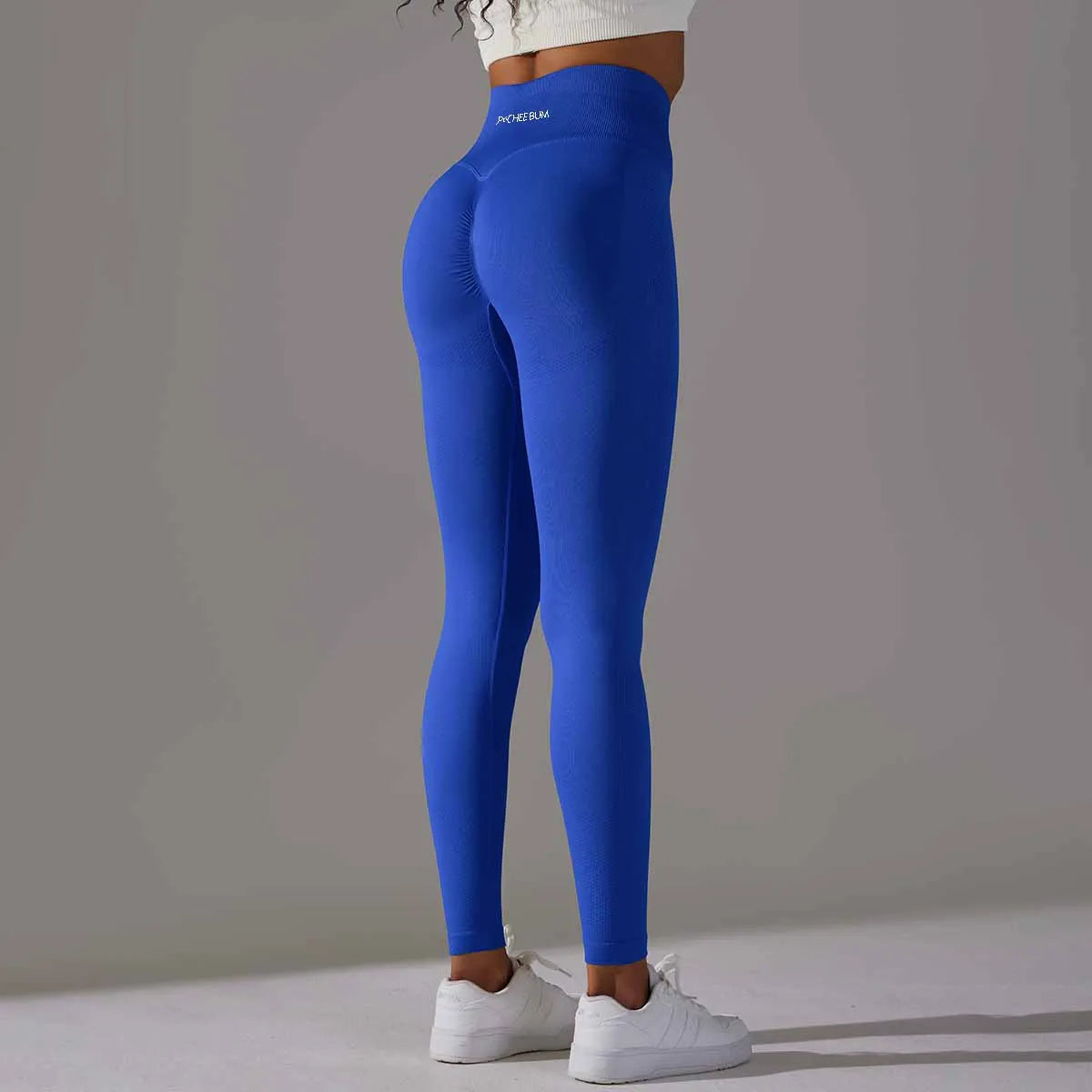 Women Yoga Leggings Pchee Bum Gym Leggings Seamless Sport Pants High Waist Fitness Leggings Bubble Butt Workout Running Pants