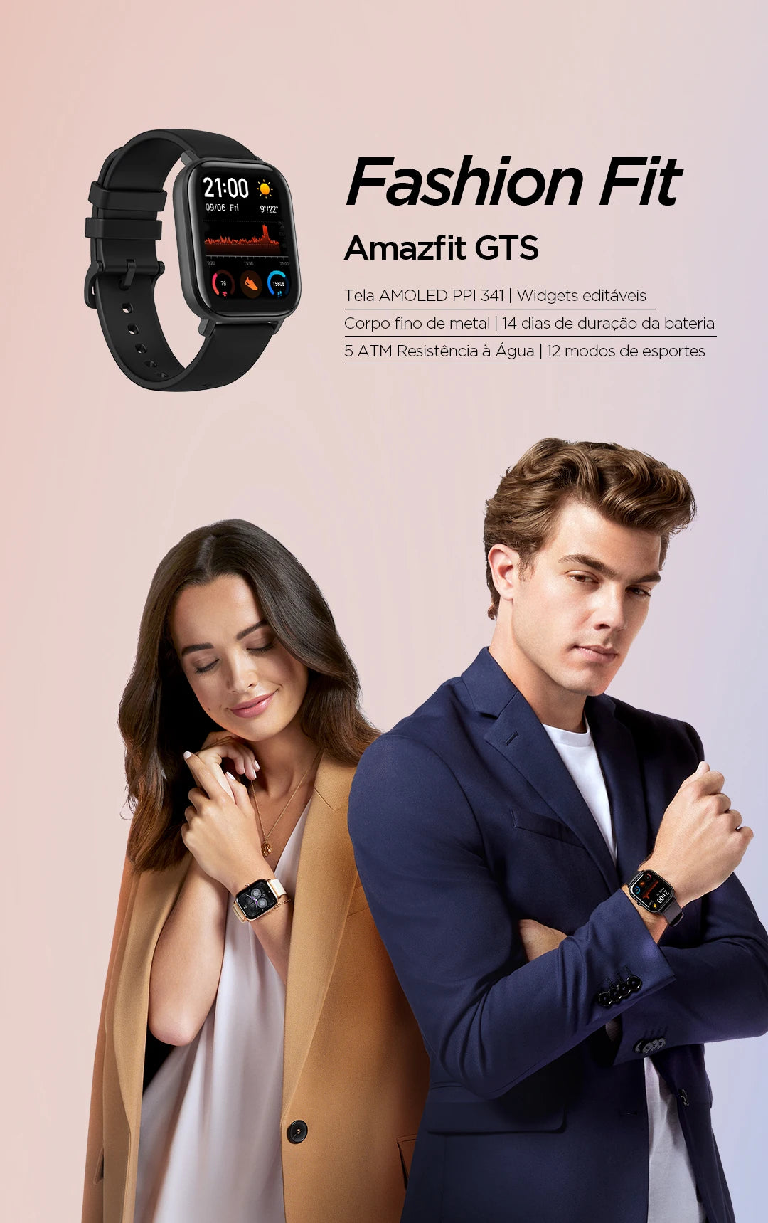 Amazfit GTS Smart Watch For Men Women Fashion Watch Water Resistant Music Control SportsWatch Exhibits Demonstration 95New
