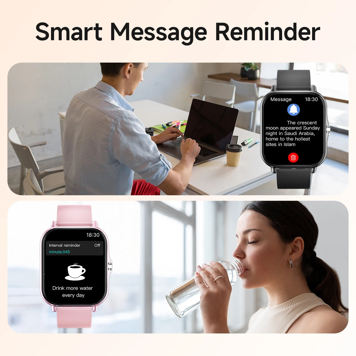 2026 New Smart Watch 1.83 HD Screen Multi-color Watch Strap Bluetooth Call Outdoor Sport Watch For Android/IOS Men Women