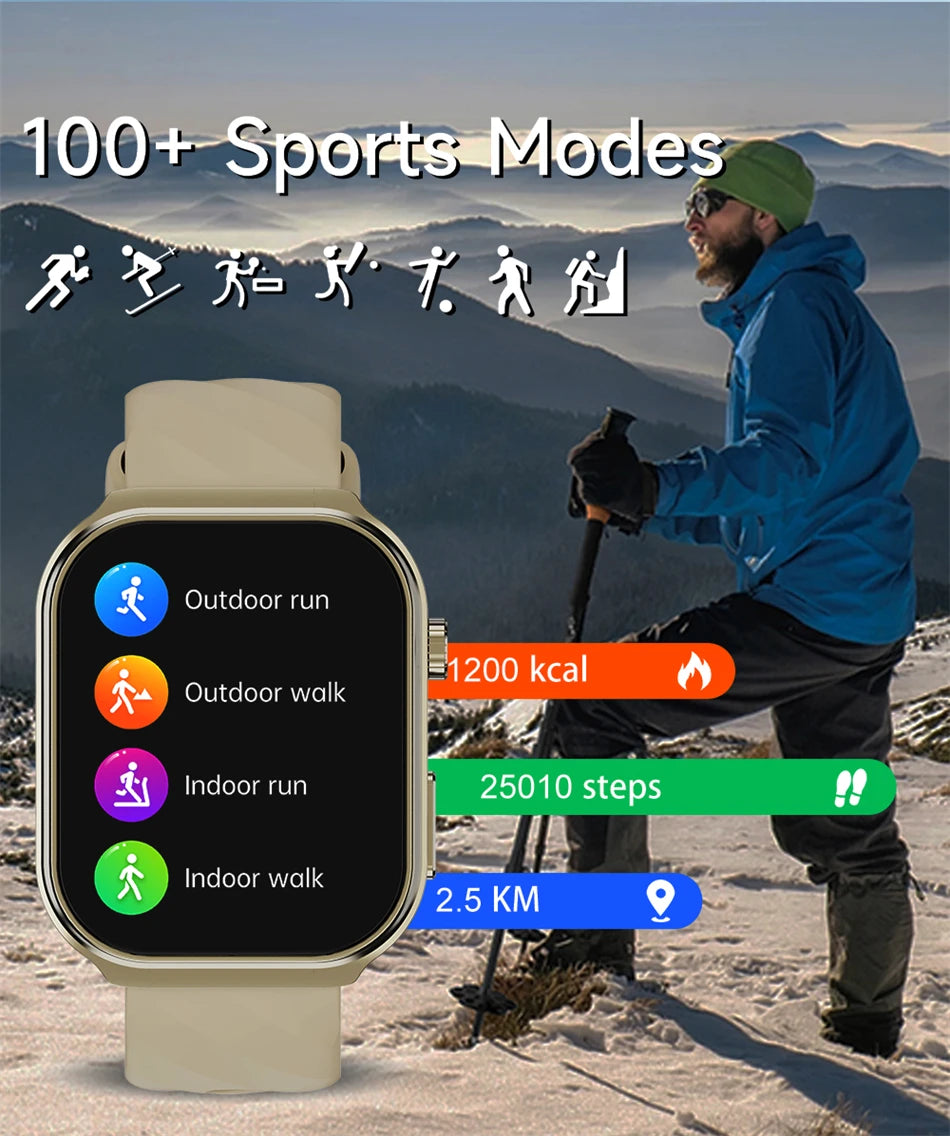 LIGE ECG+PPG AI Medical Diagnosis Health Smartwatch Blood Lipids Uric Acid Smart Watch Men Waterproof Watch Women Bluetooth Call