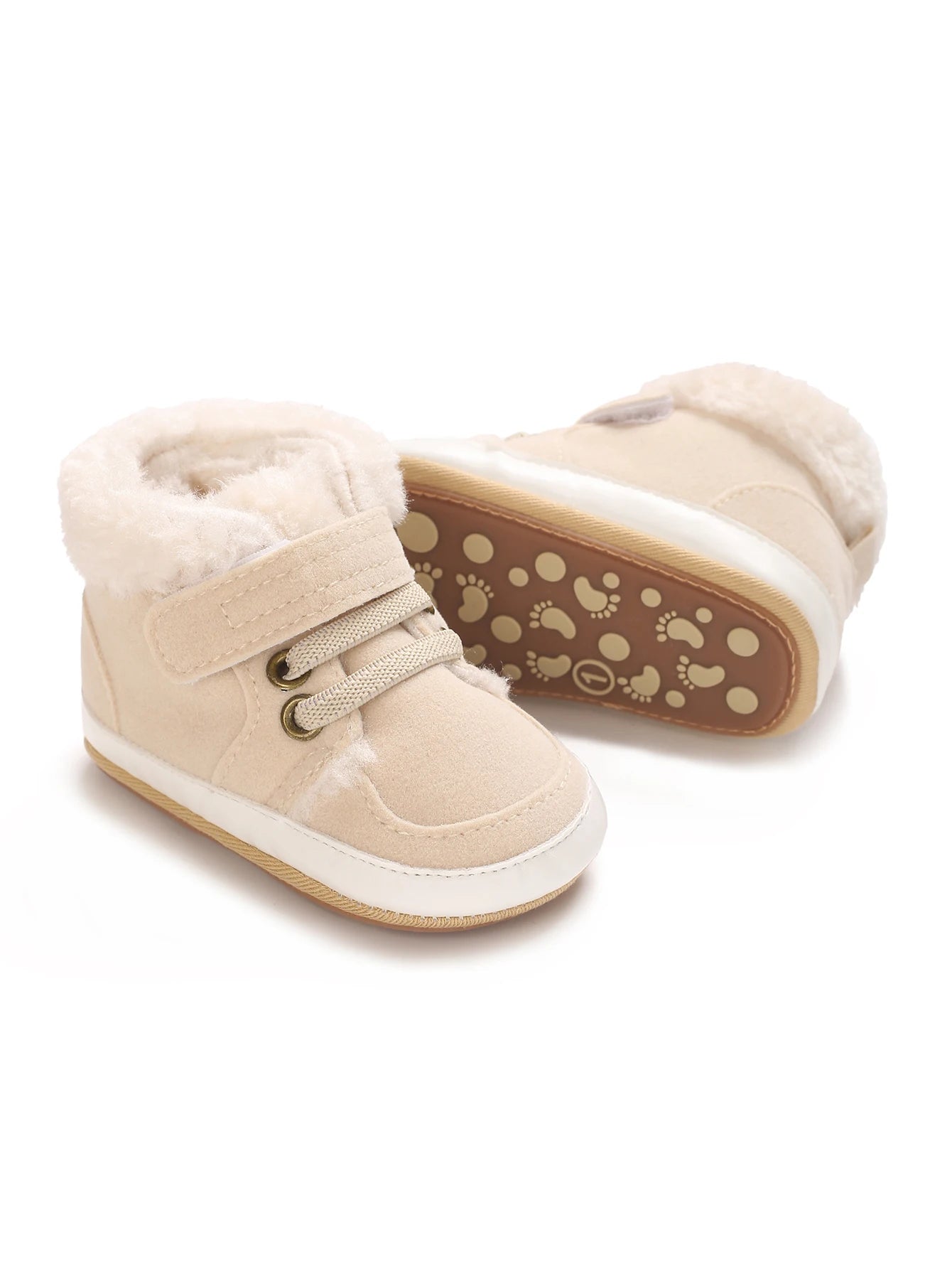 Baby Winter Boots - Soft Cotton Snow Shoes for Toddlers | Warm First Walkers 0-24M | Solid Color Design"