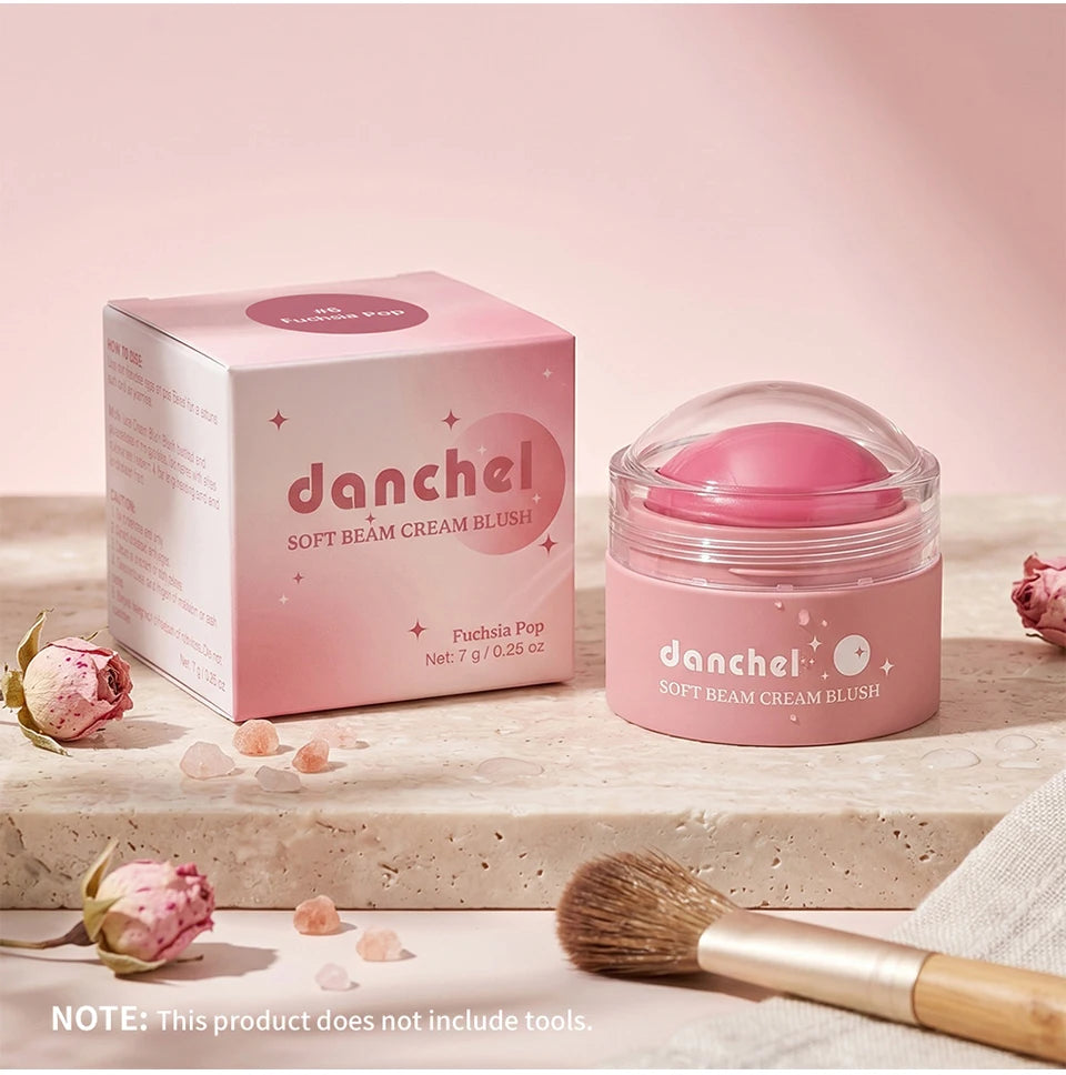 Natural Looking Matte Blush Stick Waterproof Long Lasting Hydrating Blendable Cream Blush Balm Lightweight Cheek Makeup Cosmetic