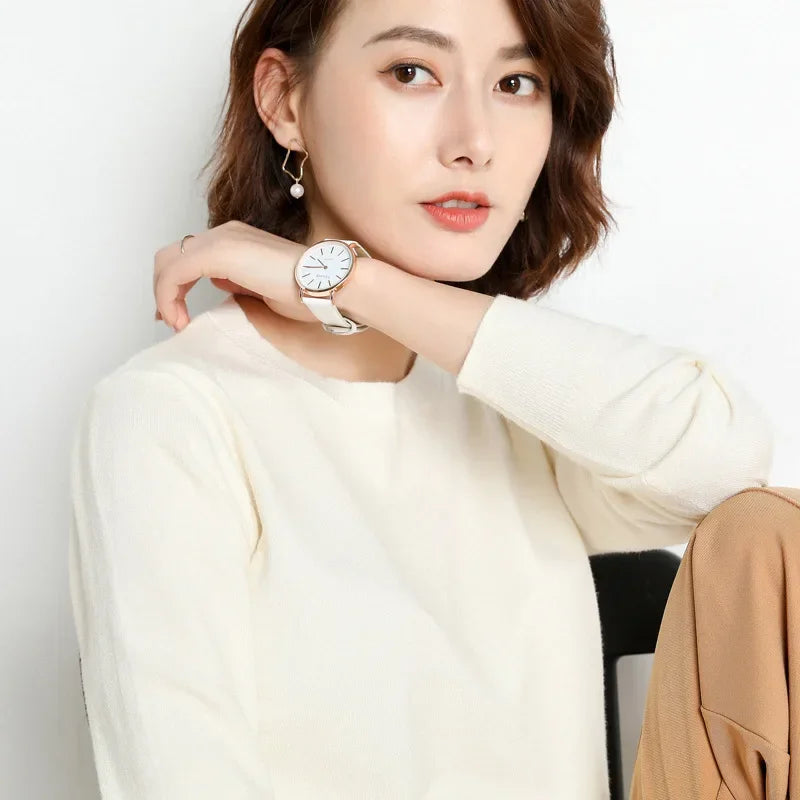 Women Sweater O-neck Autumn Winter Basic Pullover Warm Casual Pulls Jumpers Korean Fashion Spring Knitwear Bottoming Shirt 2025