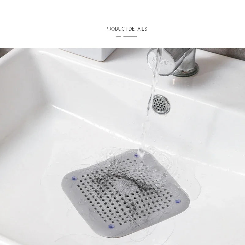 Sink Strainer Shower Drain Plug Hair Catcher Bathtub Shower Kitchen Sink Sewer Hair Filter Screen Silicone Bathroom Accessories