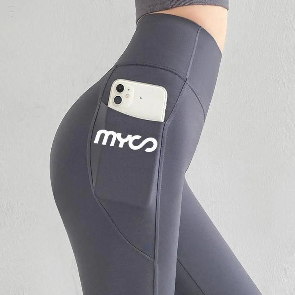 Soft High Waist Women Leggings with Pocket Tight Elastic Jogging Women's Capri Pants Slimming Seamless Shapewear Gym Fitness