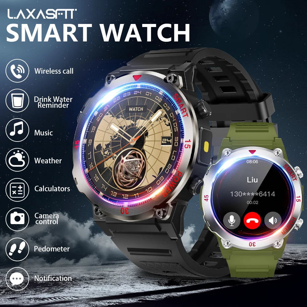 Smart Watch Men Women 1.52" Always-On Display Step Counter Magnetic Charging Bluetooth Call Fitness Tracker Multisport Modes
