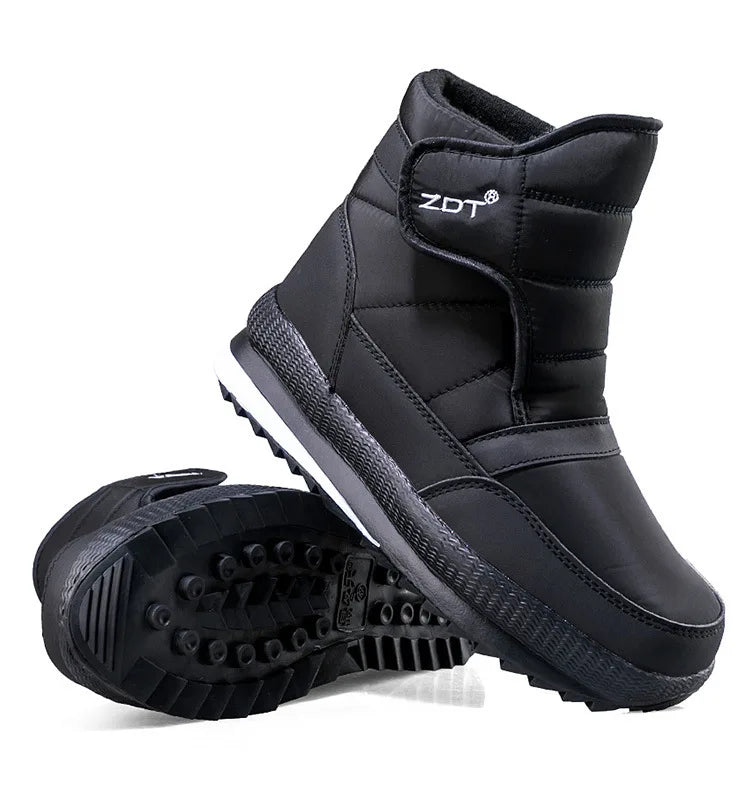-40°C Winter Thicken Warm Men's Snow Boots Outdoor Waterproof Comfort Cotton Shoes Cold Resistant Non-slip Platform Ankle Boots