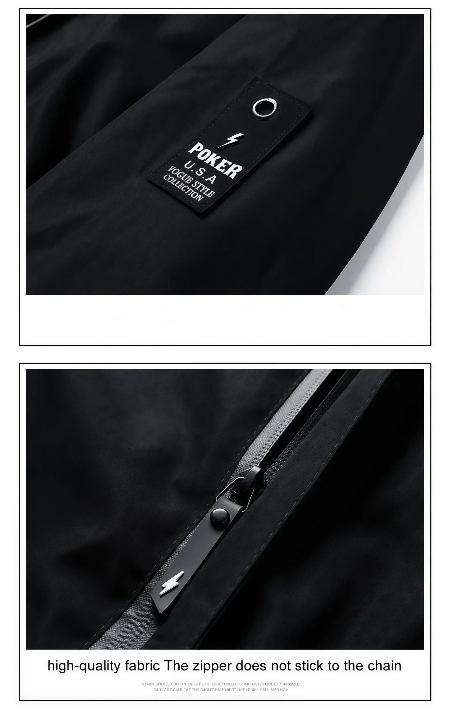 Men's fashion jacket, trendy printed hooded trench coat, zipper pocket, casual jacket, spring and autumn daily street wearjacket