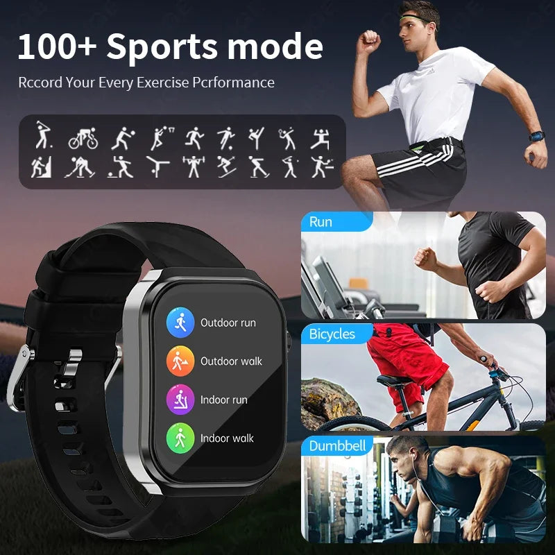 LIGE ECG+PPG AI Medical Diagnosis Health Smartwatch Blood Lipids Uric Acid Smart Watch Men Waterproof Watch Women Bluetooth Call