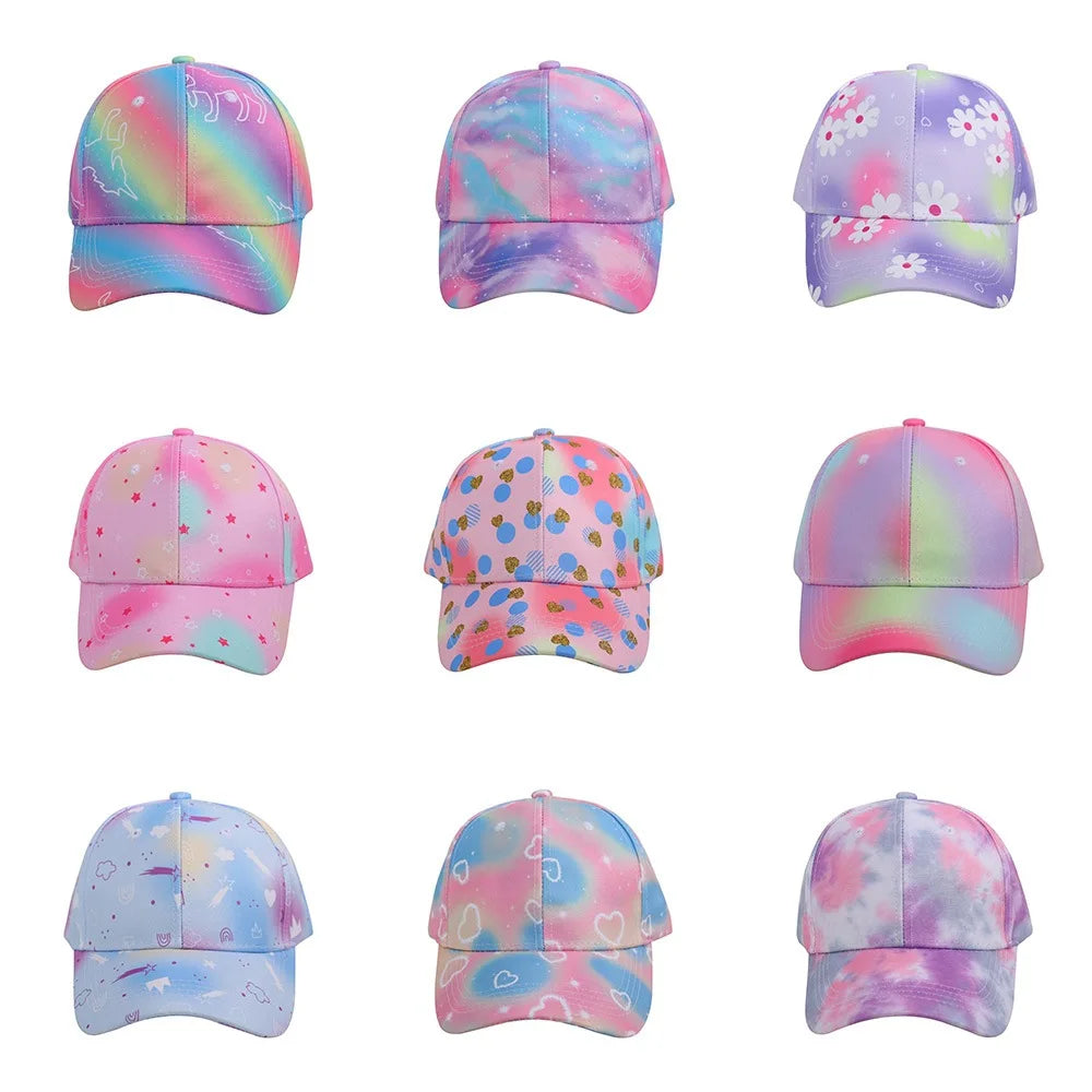 Children's Kids Unicorn Baseball Cap for Girl Boy Spring Summer Baby Sun Hat M Letter Embroidered Toddler Peaked Caps кепка 아기모자
