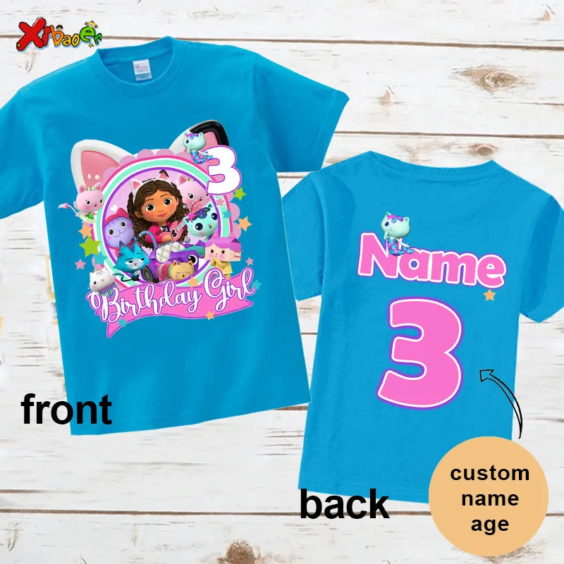 birthday girl t shirt for Kids Princess Shirt Custom Name Shirt Toddler Baby Gift 4 age Birthday Shirt Teen Girl Clothes 6 Years