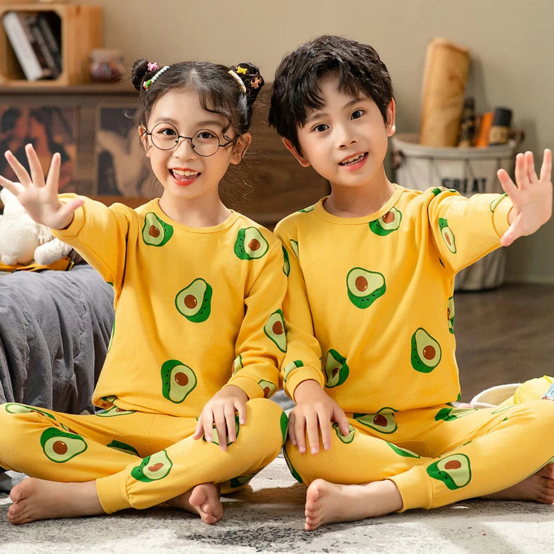 Kids Pajamas for Boys 2 3 4 5 6 7 8 9 10 11 12 13 14 Years Cotton Sleepwear Set Dinosaur Pyjamas Green Children Pijamas Clothing