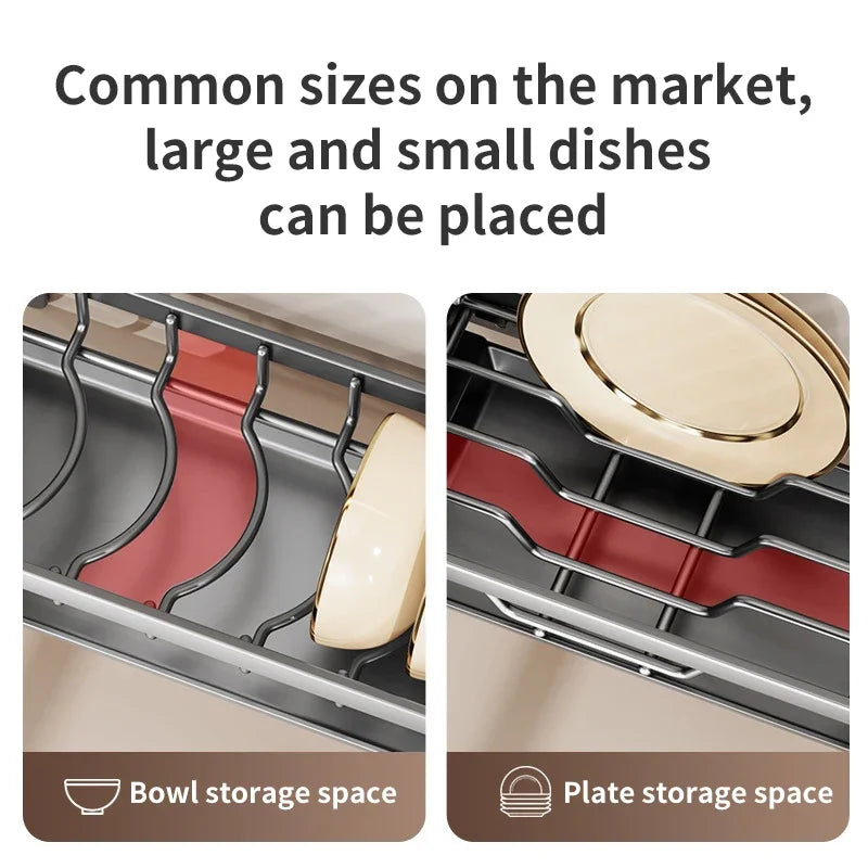 Floating Wall Drainer for Kitchen Dishes Multifunction Divider Spoon Kitchen Accessories Holder Organizers Storage Shelf Rack